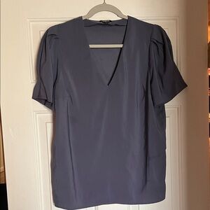 Express V-Neck Blue Women's Blouse